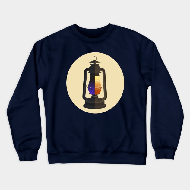 Day/Night Lantern Crewneck Sweatshirt by slippery slope creations